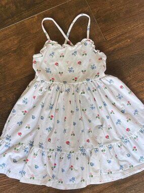 Janie and Jack Girls' White and Blue Dress